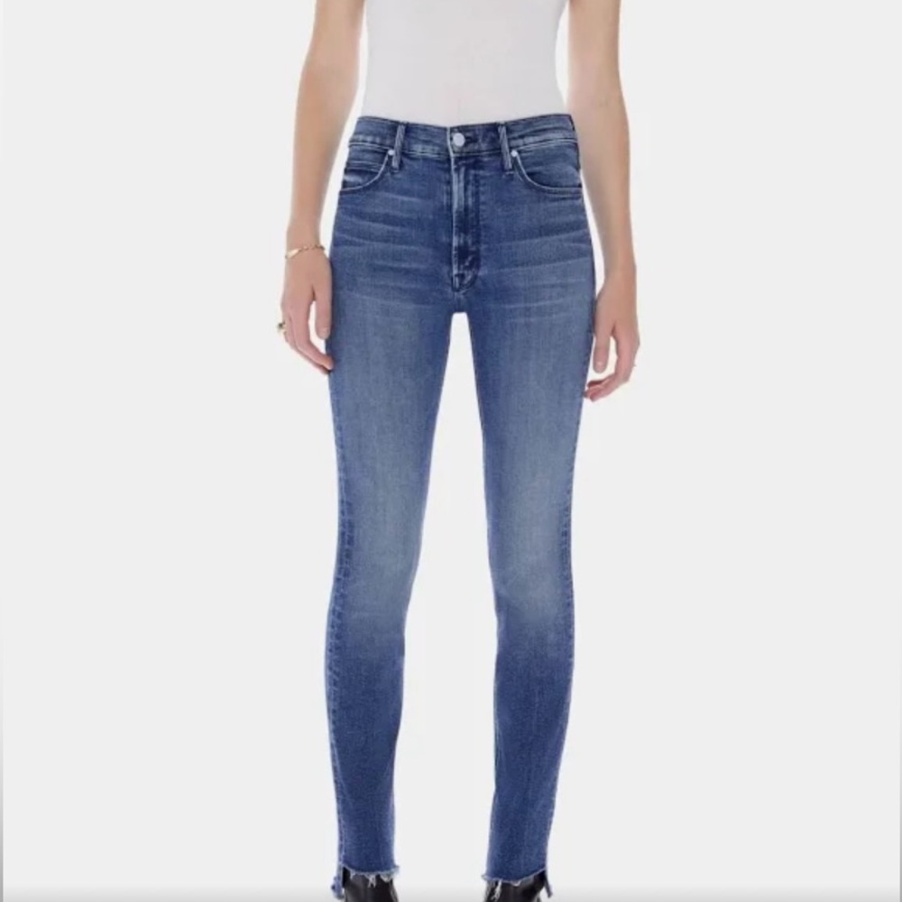 MOTHER The Dazzler Step Hem Ankle Skinny Jeans (Mix Tape)
